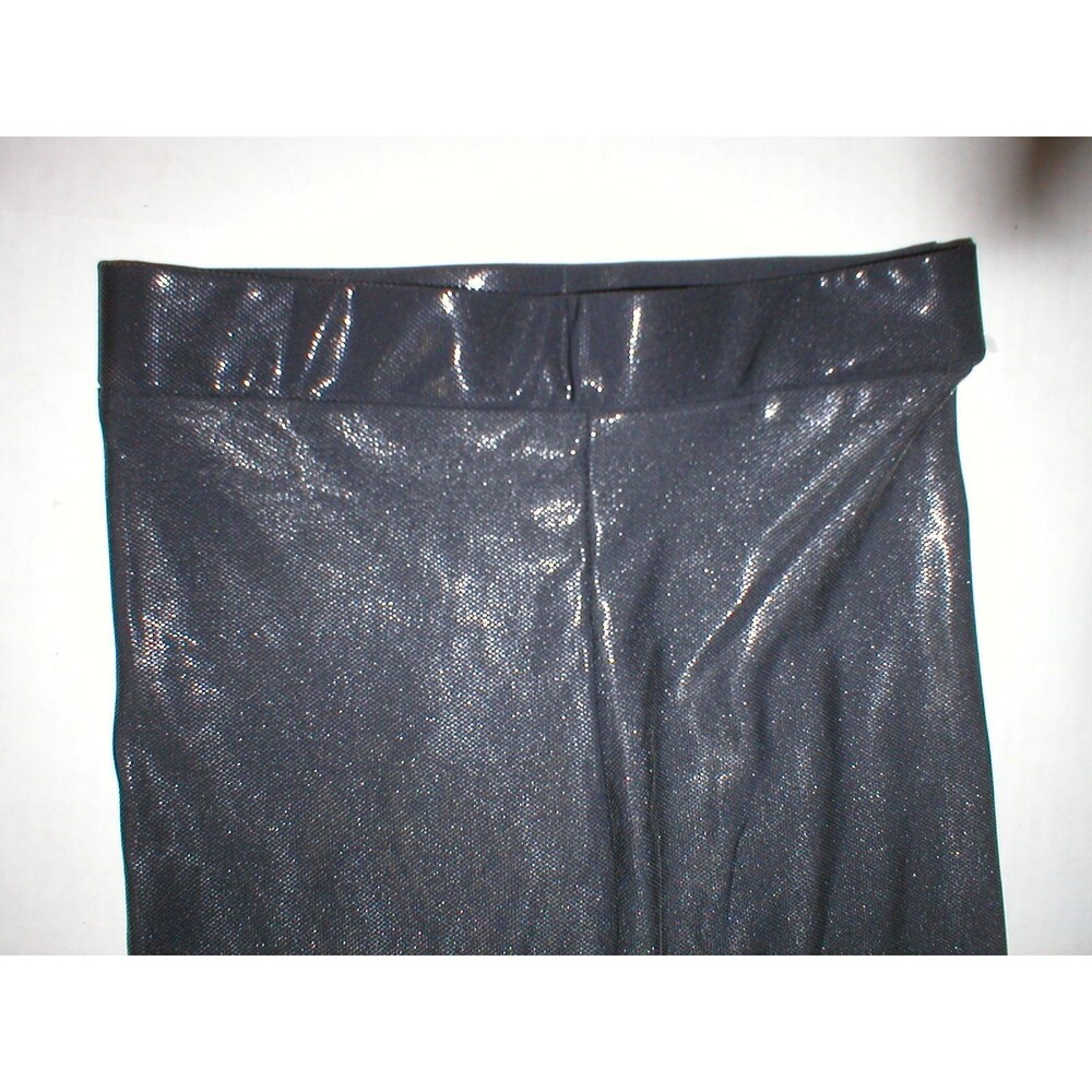 NWT New Womens S Delphine Murat Paris Pants Skinny Black Leggings Shimmer France